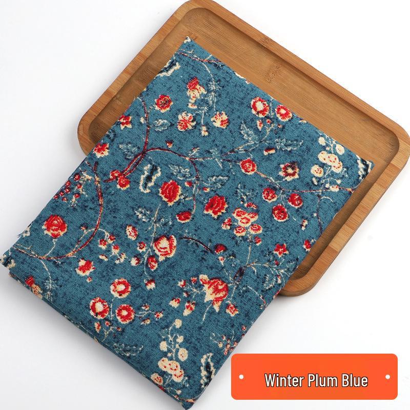 Retro-Style Cotton & Linen Ethnic Print Fabric for Tablecloths, Curtains, Bohemian Clothing - Yunnan Lijiang Design