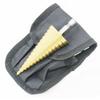 3PCS Hexagonal Handle Stepped Drill Bit Spiral Drill Bit Steel Plate Tapper Tool Set