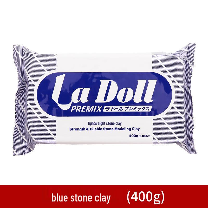Ladoll White Air-Dry Clay Kit 500g - No-Bake DIY Stone Clay for Figures