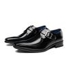 Men Pointed Toe British Men Leather Shoes Buckle Low Heel Single Shoes Large Size Men Shoes Slip on Shoes