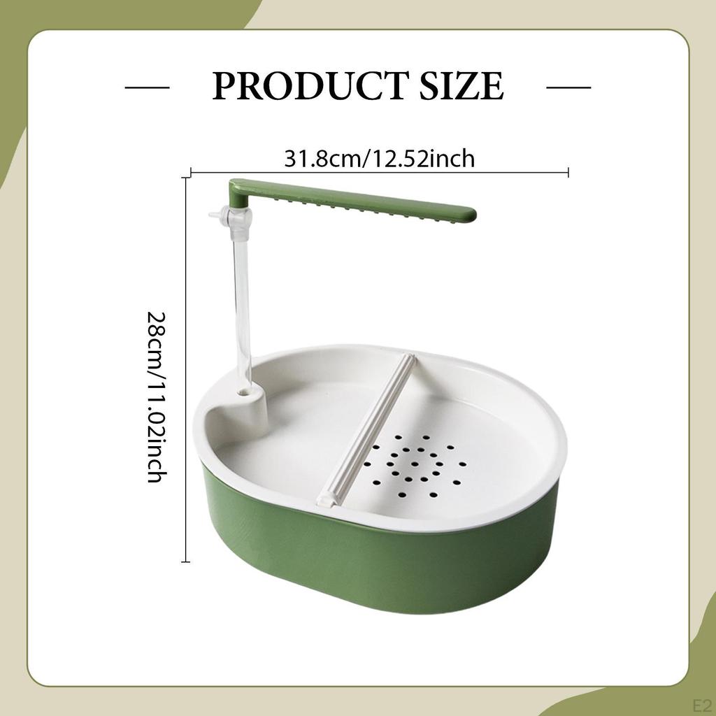 Parrot Bathtub Adjustable with Pump,Bathing Tub Container Gift,Bird Automatic Perch for African