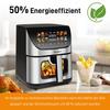 Air Fryer XXL Airfryer 8.5L Airfryer with Viewing Window & Color Display, 12 Programs, Color LED Touchscreen, Easy Cleaning