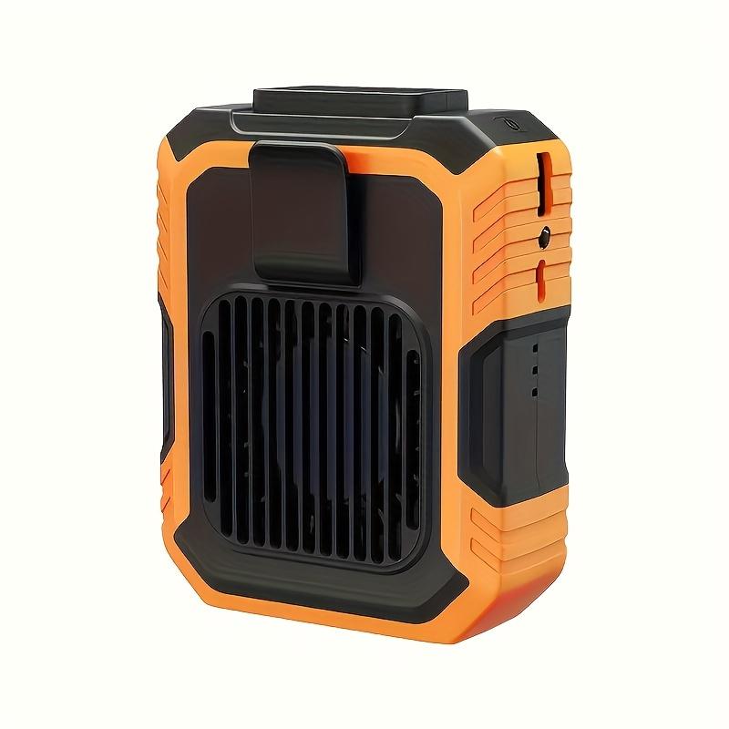 Portable Waist Clip Fan Rechargeable Personal Air Cooler with 3 Wind Speeds LED Light Hands-Free Cooling Outdoor Work Camping