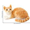 3D Simulation Cat Soft Doll Realistic Lying for Kids, Bedroom, Reading Corner,