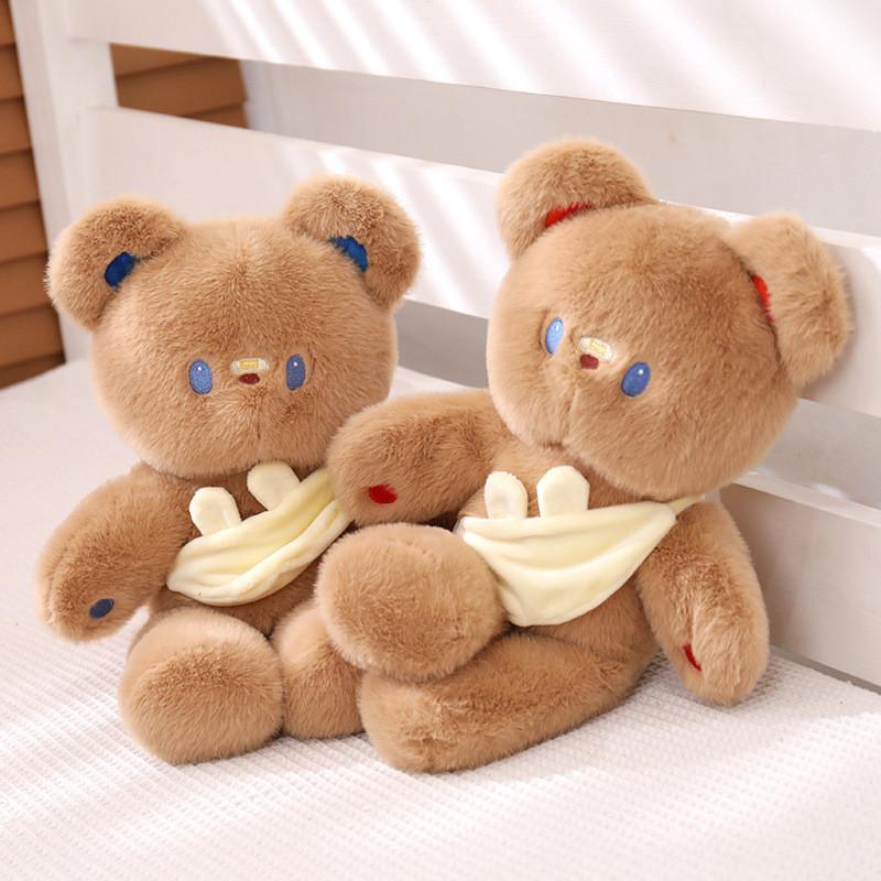 Rabbit Little Teddy Bear Plush Toy Hug Bear Plush Soft Biscuit Bear Doll Gift