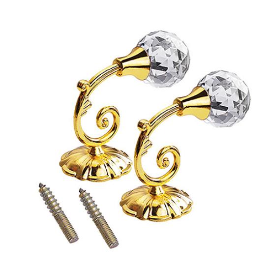 

2 шт. большие подвесные крючки со стразами, держатель для вешалки для навесной стены, крючок сзади золотистый