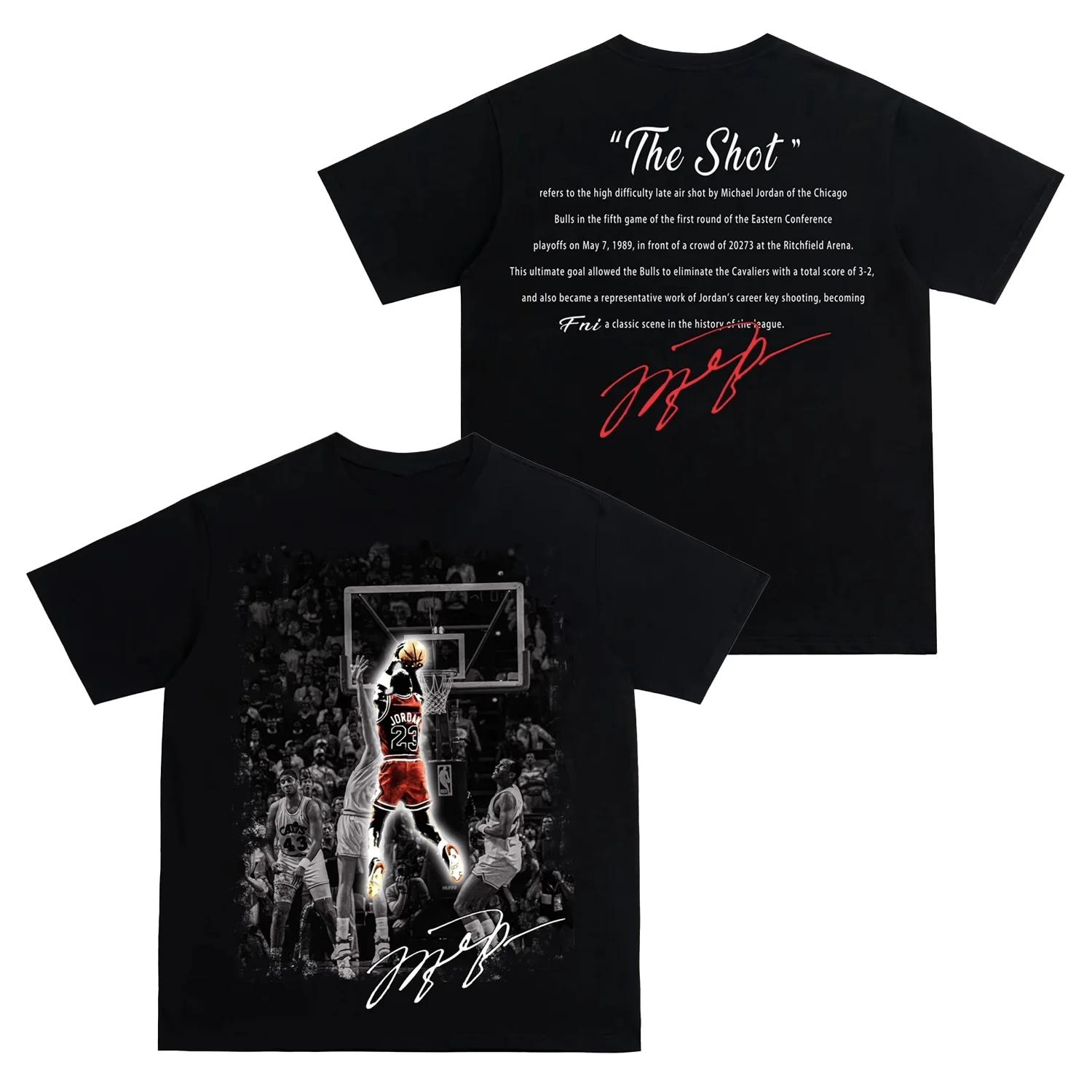 

Basketball series pattern printed Tshirt Basketball lovers fashion comfortable loose 100 cotton round neck short sleeveTshirt 3XL