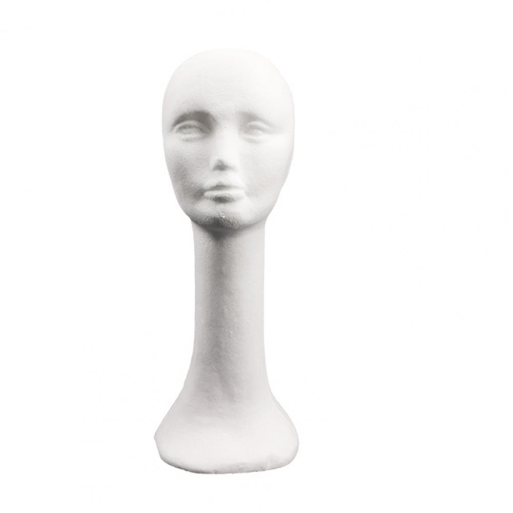 Foam Female Mannequin Head Holder Wig Hat Glasses Jewelry Display Stand DIY Drawing Salon Foam Head