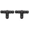 2 Pcs Tee Wire Connectors IP68 Waterproof 2 Pin 3 Pin T Shape Electrical Terminal Adapter for