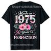 50th Birthday Gifts Men Women 50 Years Old Vintage 1975 T-ShirtWomen Men Clothing Streetwear Graphic T Shirts Harajuku
