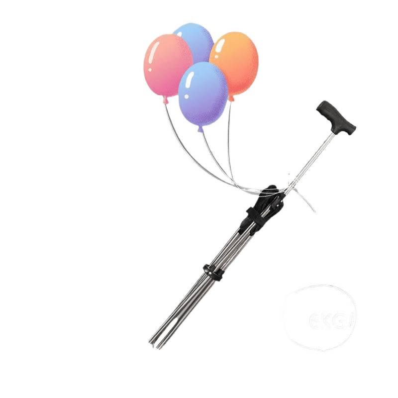 Foldable Non-slip Crutch Seat: Lightweight Telescopic Walking Stick with Triangular Stool