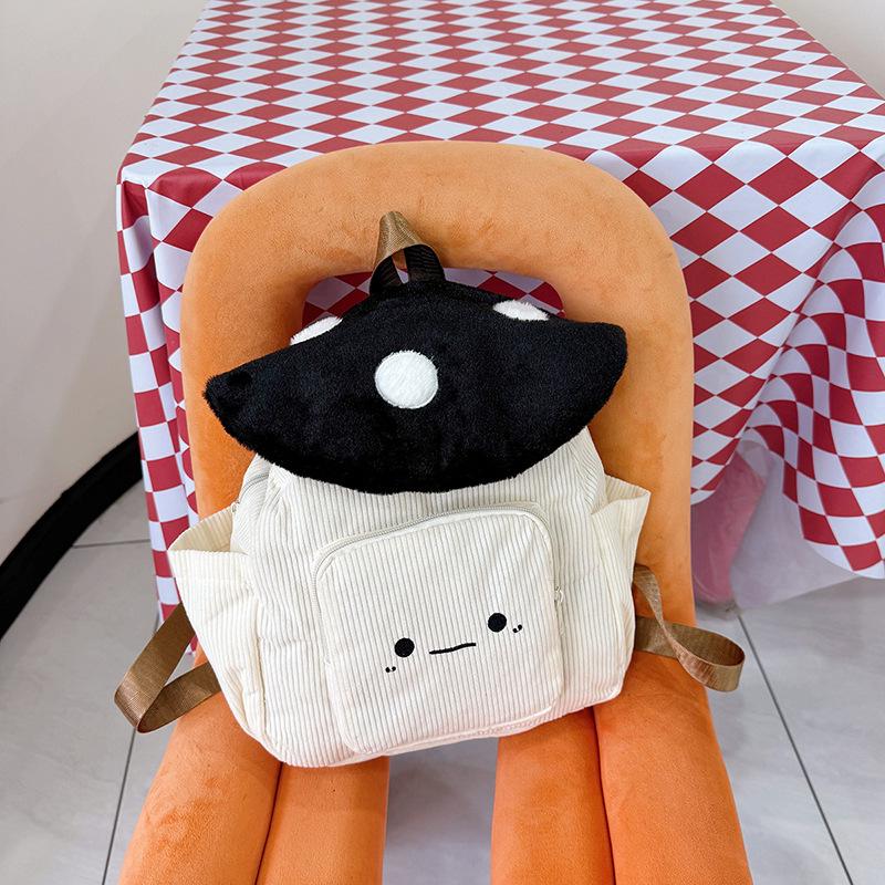Cross-border Special Supply Faux Rabbit Fur Mushroom Backpack – Large Capacity, Fashionable, Casual for Students