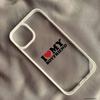 Cute I Love My Boyfriend Girlfriend Couple Phone Case For iPhone 15 13 16 14 17 12Mini 11 Pro Max XS XR 7 8Plus Clear Hard Cover