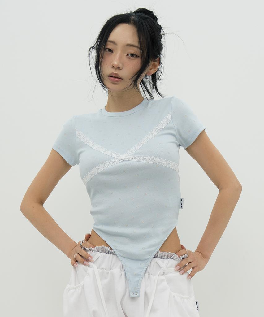 BFEEP Floral Lace Bodysuit_Sky