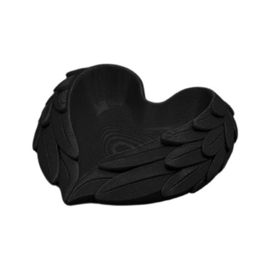 Delicate Relief Jewelry Tray 3D Printed Heart Shaped Tray, Wing Girlish One-piece Molded Dish Organizer, Vanity Organizer for Rings Earrings Necklaces
