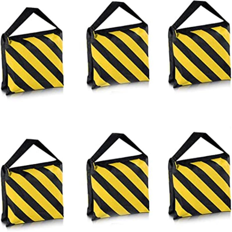 New Weight bag Yellow and Black Sandbags Heavy Duty Sand Bag Photography Background Backdrop Stand Photo Studio Boom Arm Tripod