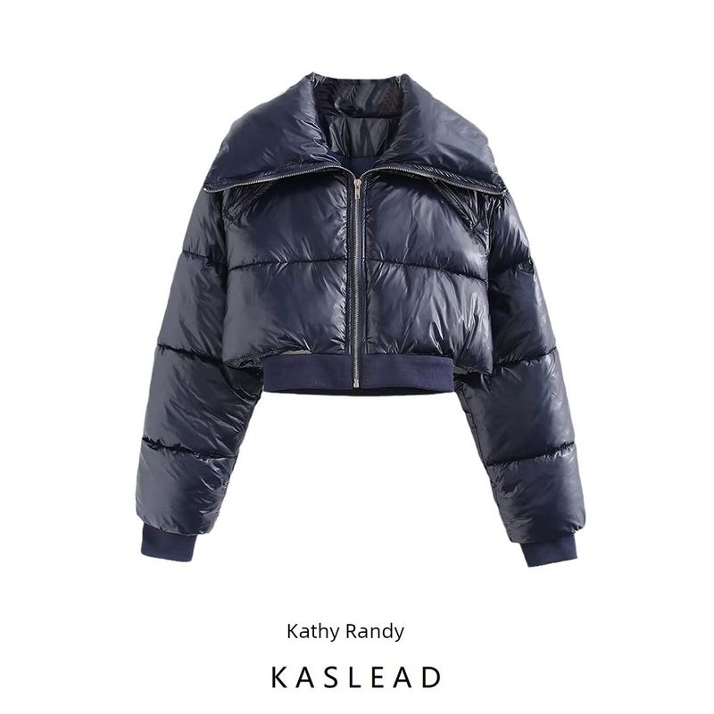Kaslead New Arrival Women's Clothing Fashion Style Stylish Simple and Versatile Paint Bread Type Short Cotton Coat Jacket