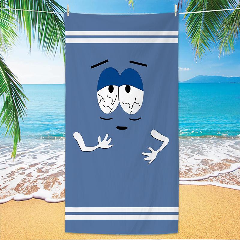 Cartoon Big Eyes Cute Beach Bath Absorbent Quick Drying Beach Pool Bath Towel
