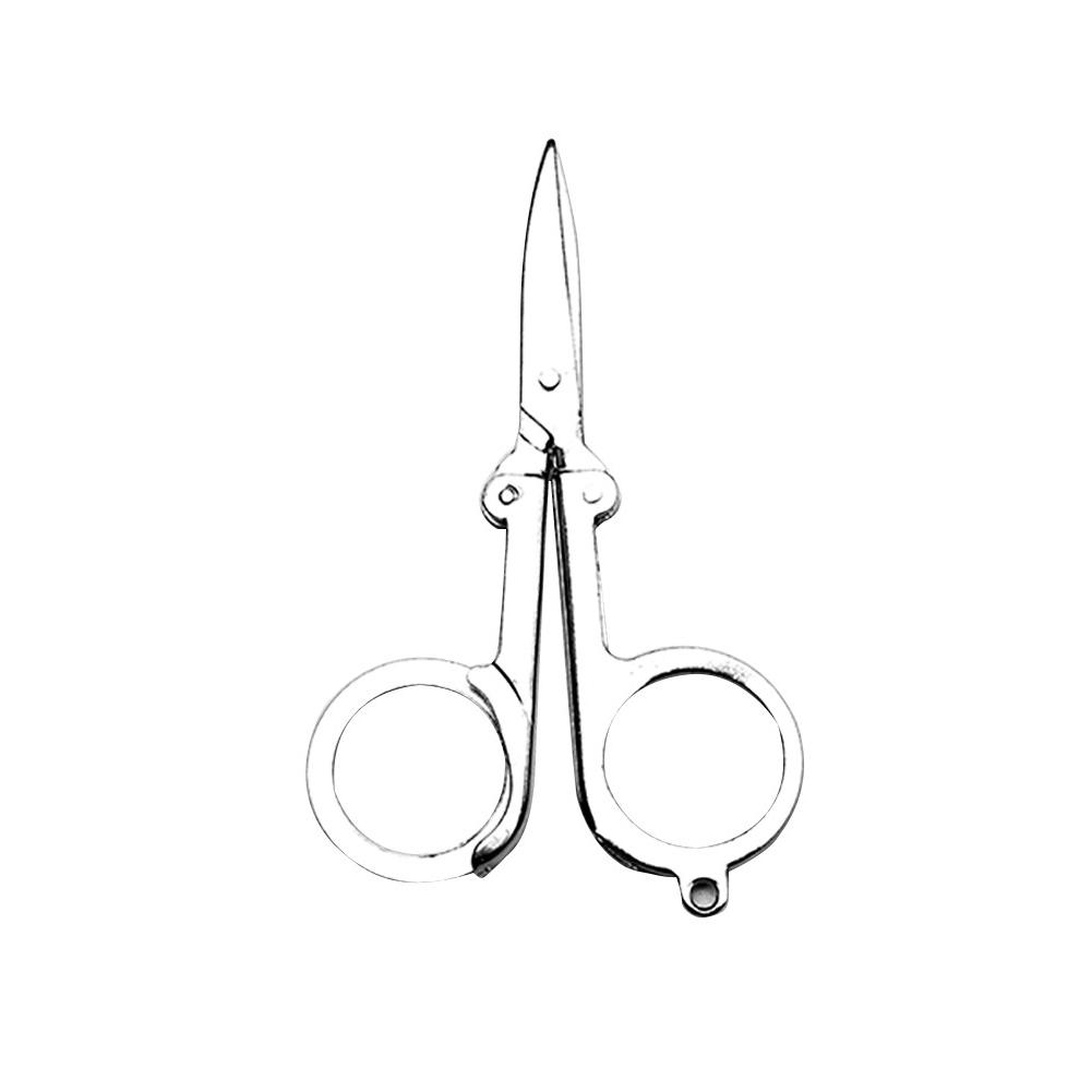 

1pcs Stainless Steel Kitchen Small Knife Practical Portable Small Scissors Medium-Sized Travel Folding Scissors срібний