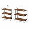 Space Saving Vintage Wooden Storage Rack Thickened 3-Tier Desktop Storage Rack Convenient Minimalist Cup Storage Rack Office