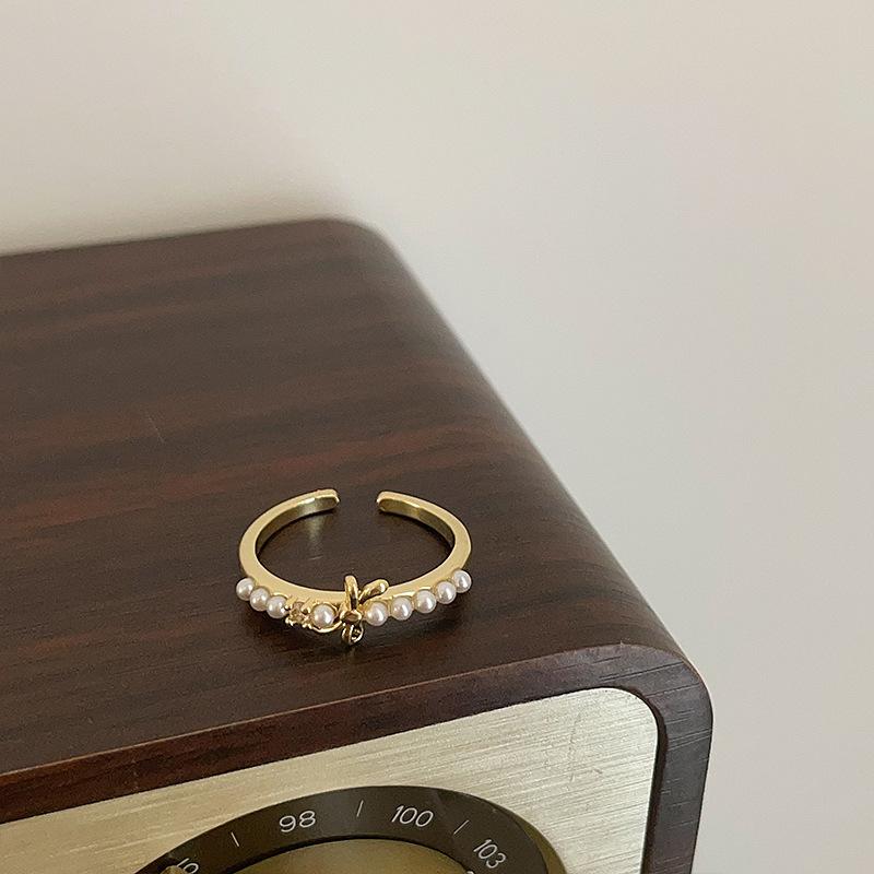 Light Luxury High-End Shell Flower Butterfly Open Ring Female Simple Niche Design Personalized Versatile Ring Ring