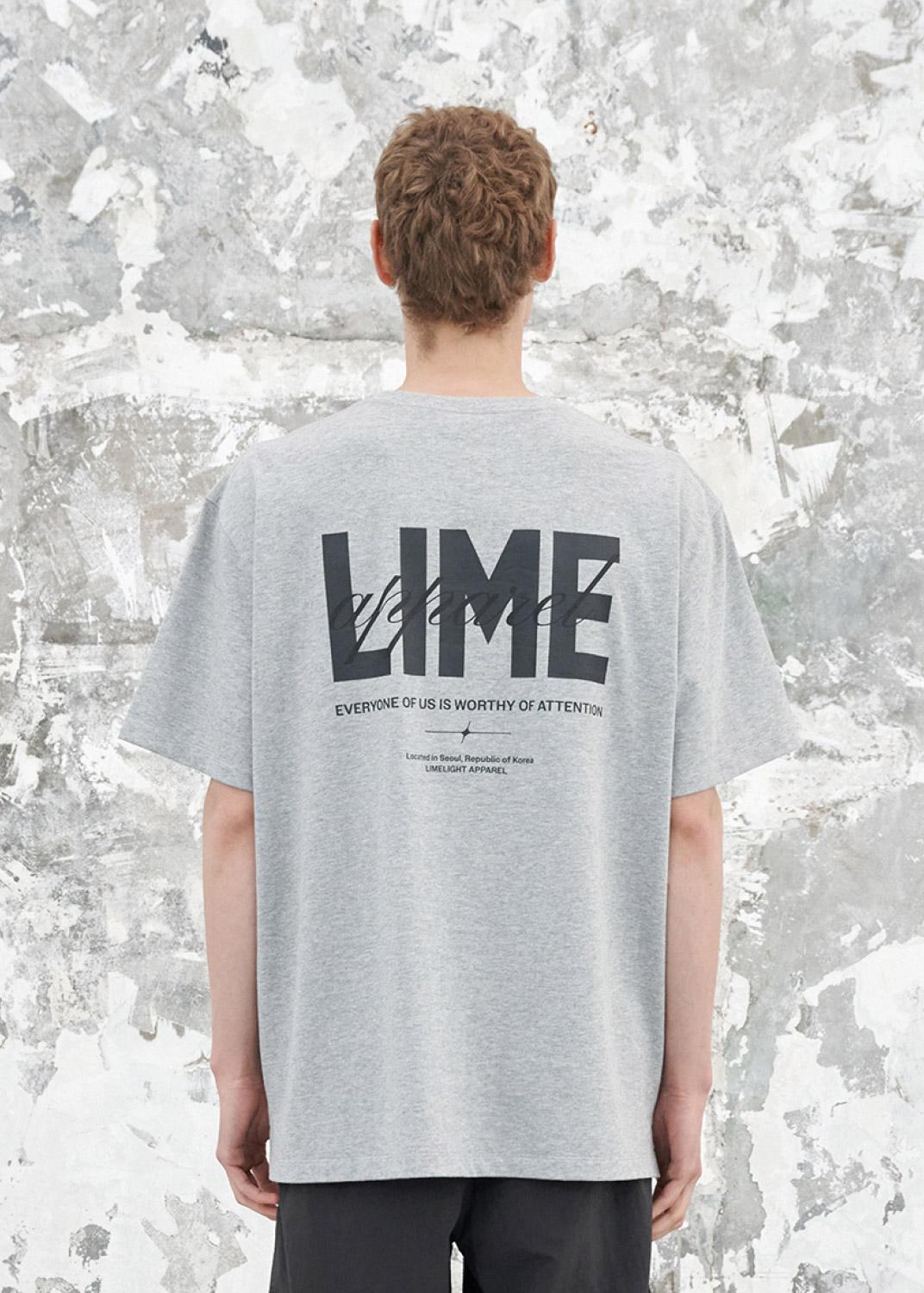Limelight Apparel Lime Logo T-Shirt (Grey Melange/Grey) Gray Melange/M