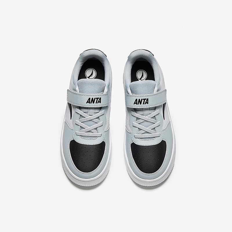 Anta Kids Synthetic Leather Simple Fashion Comfortable Casual Versatile Sports Lightweight Shock Absorption Low-Top Kids Skate Shoes A12448088-5
