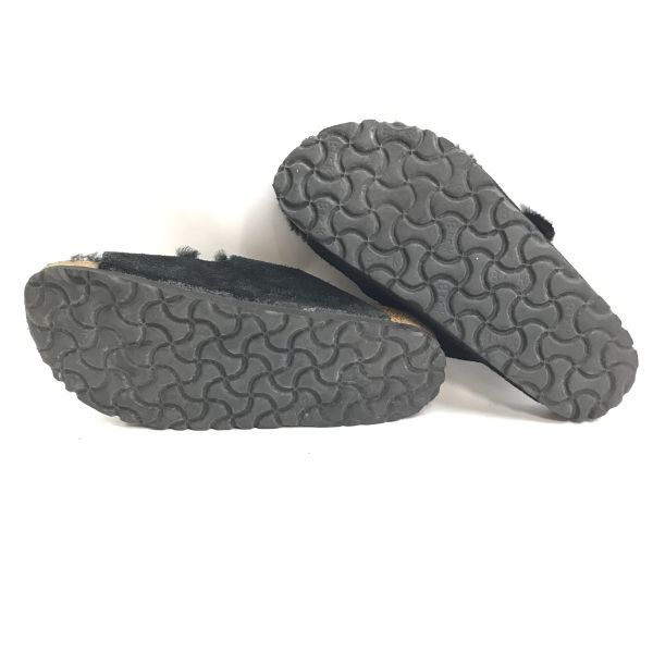 BIRKENSTOCK Arizona Flat Sandals 36 Size 23.0 Black Fleece Lining Made in Germany Shoes Trainers(USED)