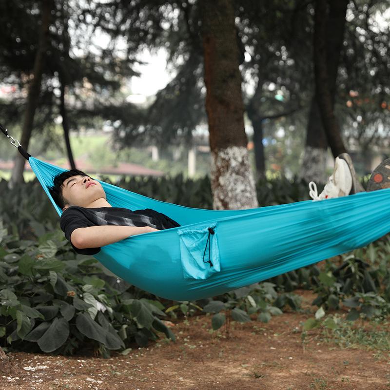 New Outdoor Hammock Camping Equipment, Hanging Chair, Single Person Parachute, Nylon Spinning, Leisure Floor Mat,