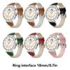 Classical Leather & Nylon Band Secure & Fashionable Watch Band Composite Weave Smartwatch Strap for GT5 18mm Interfaces 