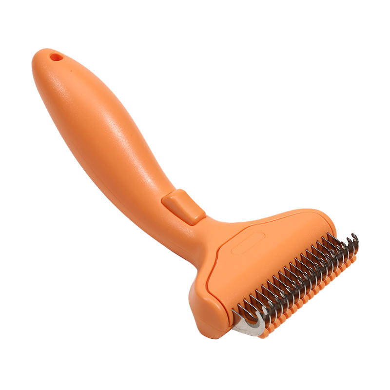 Floating Stainless Steel Dog Hair Removal Brush For Long Hair Breeds Puppy Cat Comb Pet Grooming Products Curved Design