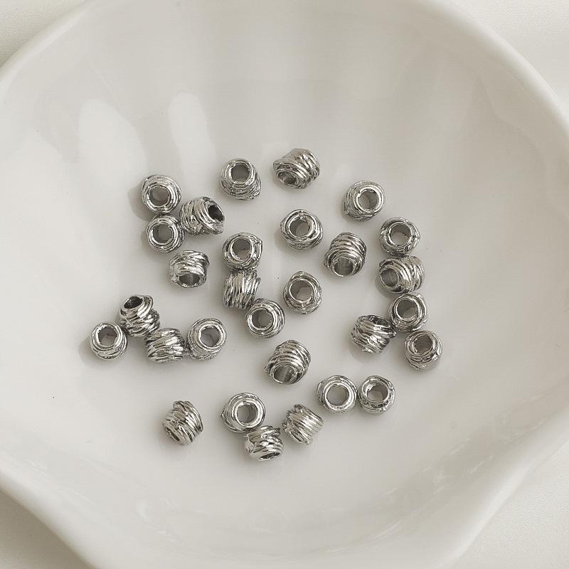 14K Gold Filled Farbechtheit Unregelmäßige Spirale Quadratische Abstandshalter Perlen Halskette DIY Material