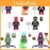 Supererou Spider-man Costum Negru Auriu Dr. Set de 8 Mini Cuburi de Construcție Figurină de Acțiune