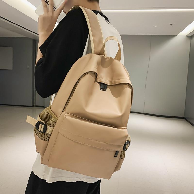 Weibliche große Kapazität einfarbig Rucksack Junior High School Schüler Schultasche männlich