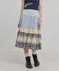 WAIKEI Mix Pattern Midi Skirt Ivory