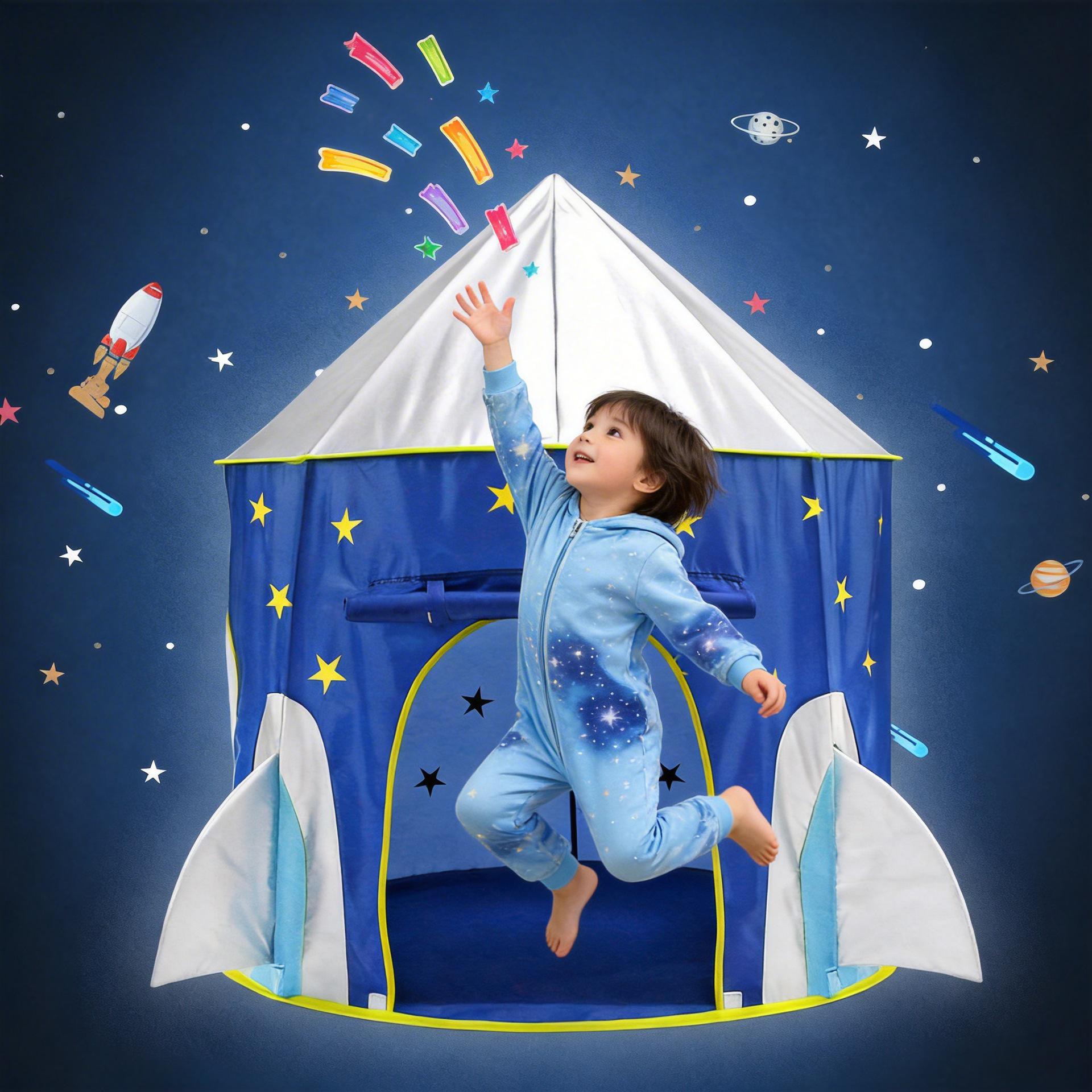 Children s Space Capsule Play Tent - Indoor/Outdoor Playhouse Yurt Castle Polyester 190T