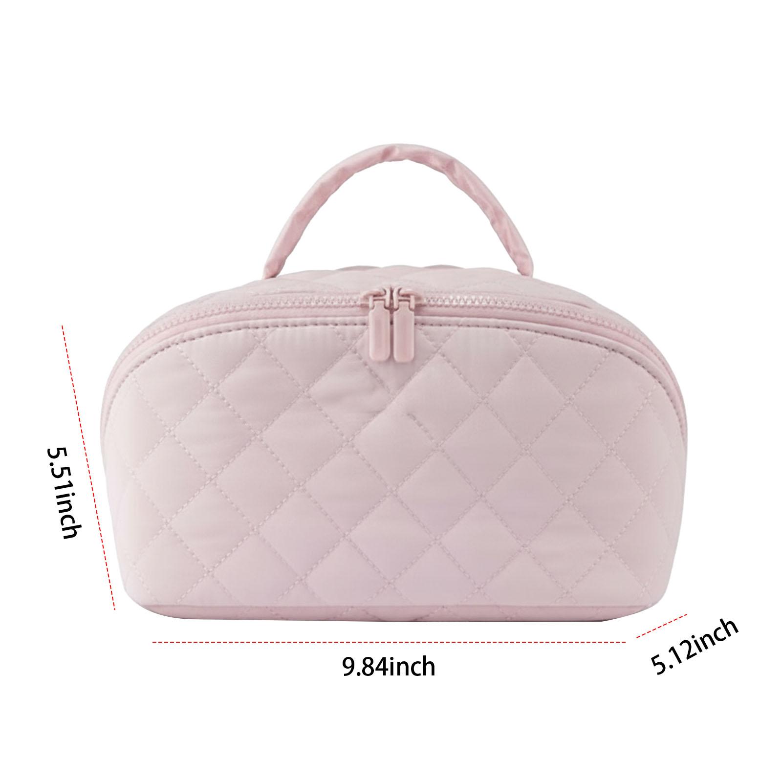 

Travel Makeup Bag Lightweight Puffer Makeup Pouch Puffer Waterproof Travel Toiletry Bag Portable Pouch Purse for Women and Girls