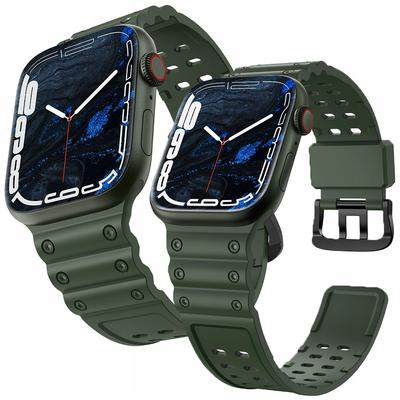 Strap Triple Protection Pasek Apple Watch SE, 9, 8, 7, 6, 5, 4, 3, 2, 1 (41, 40, 38 Mm) Opaska Bransoleta Zielony