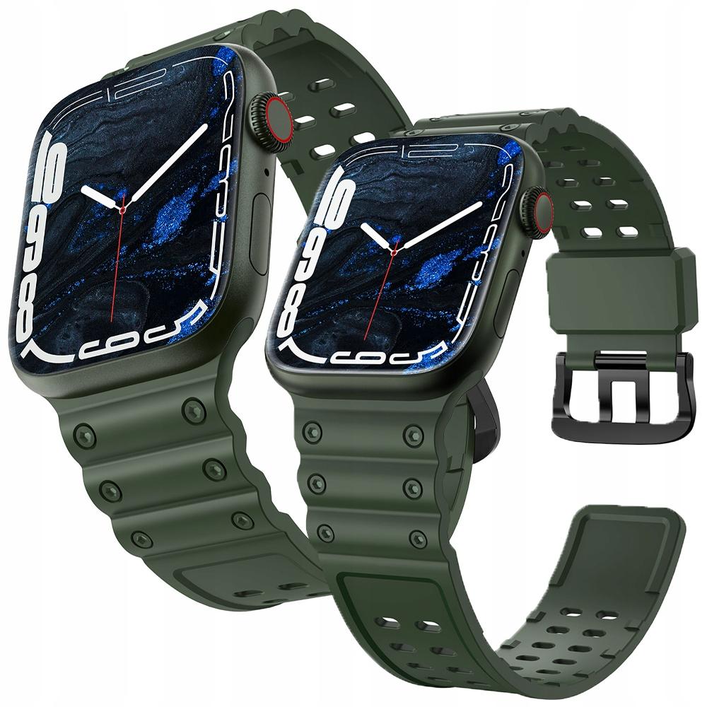 Strap Triple Protection Pasek Apple Watch Se, 9, 8, 7, 6, 5, 4, 3, 2, 1 (41, 40, 38 Mm) Opaska Bransoleta Zielony