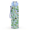 1PC Green Cactus Desert Plant Pattern 750ml Color Plastic Sports Water Bottle Leakproof Flip Straw Lid Suitable for Sports Office Home Use