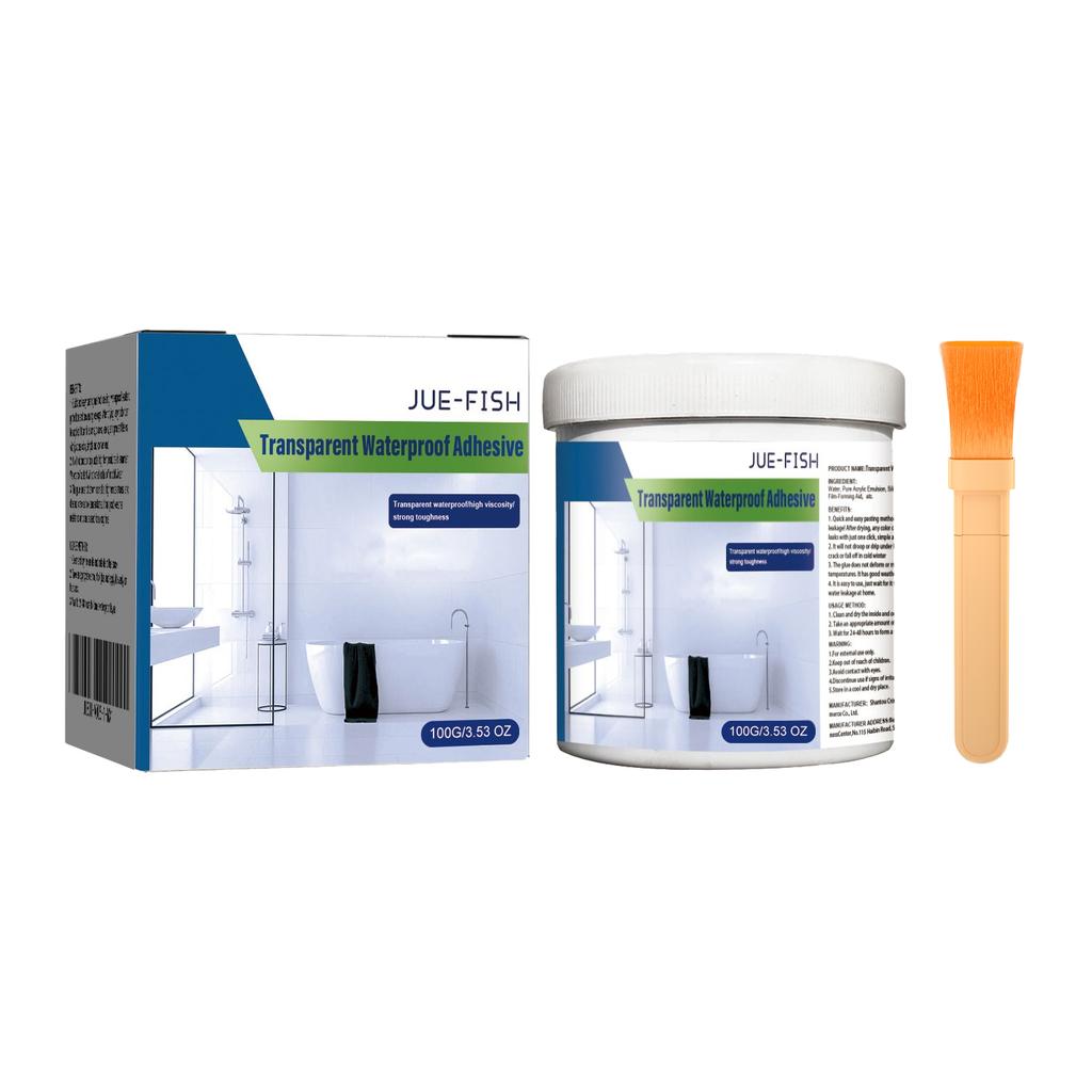 Transparent Waterproof Sealant Bathroom Balcony Roof Leak Repair Tiles Flexible Coating Crack Easy Apply All Weather Protection