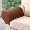 2Pcs/Set Couch Chair Protector Removable Armchair Covers Replaceable Solid Color Modern Polyester Fiber Armrest Arm Stretch Sofa