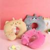 Cute Portable U-shaped Pillow Soft Cartoon Animal Travel Pillow with Eye Mask Slow Rebound Neck Pillow Camping