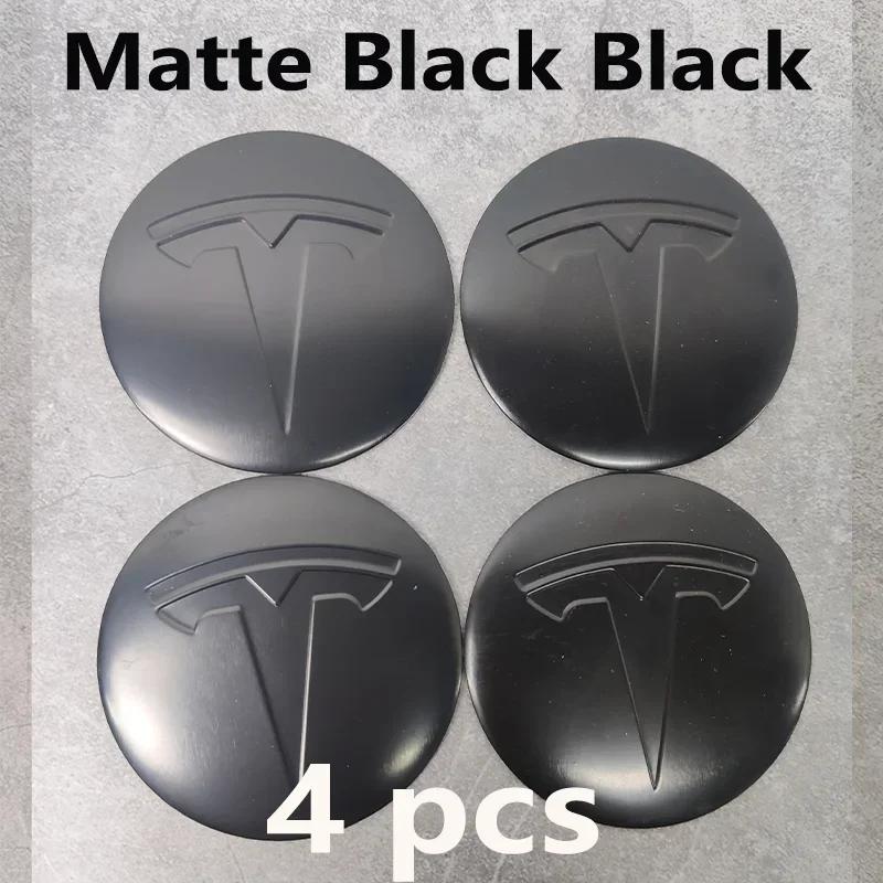 Car Sticker 2025 Hot 4pcs 56mm Tesla Hub Cap Center Cap Logo Stickers - Waterproof Durable Decals for Model 3/Y/S/X, Car Wheel P