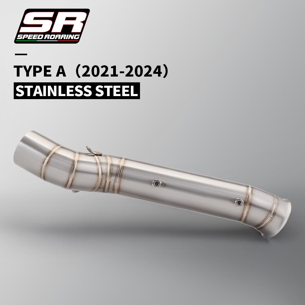 

Slip On For CFMOTO 800MT 800 mt CF800-5A 2021 2022 Motorcycle Exhaust Escape Moto Modify Titanium alloy Middle Tube Link Pipe TYPE-A