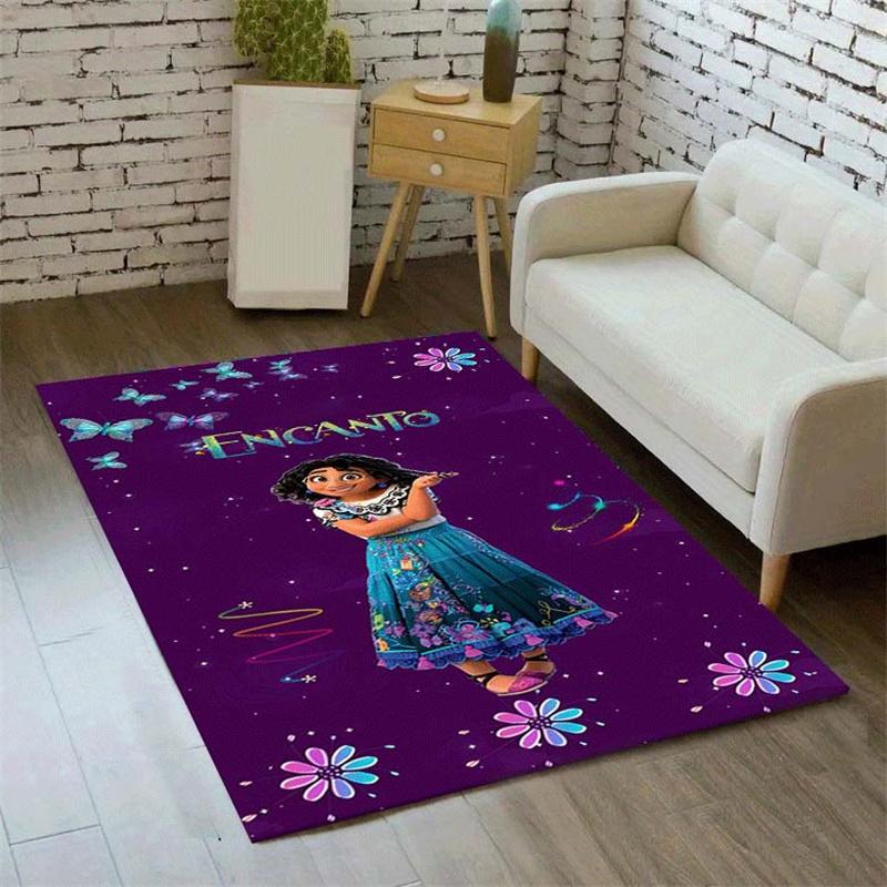 1 alfombra de área con diseño de Encanto, alfombrilla de suelo suave de franela para sala de estar, oficina, dormitorio y alfombra