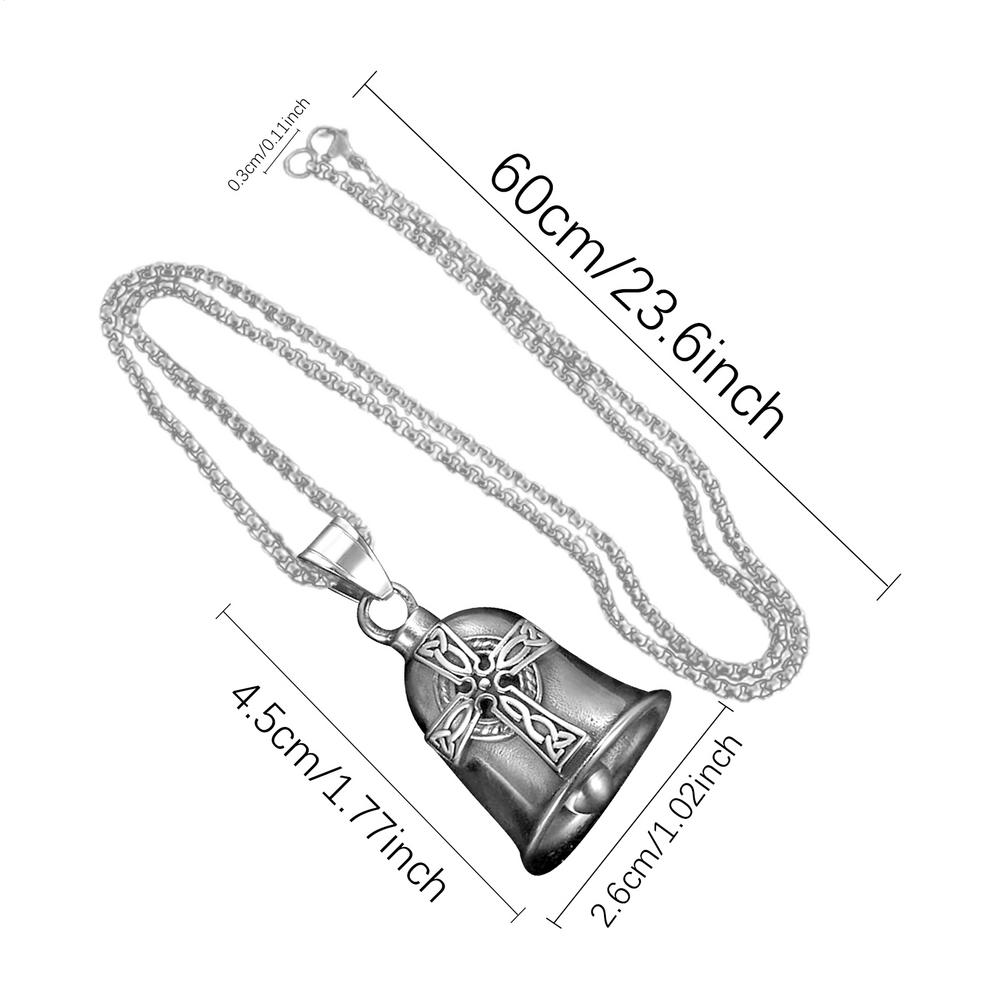 Fashion Motorcycle Biker Good Lucky Bell Pendant Motorcycle Bell Necklace For Men Women Biker Lucky Bell Jewelry With Chain