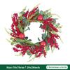 70CM Artificial Christmas Eucalyptus Garland with Red Berry Pinecones Handmade Xmas Decoration for Home Fireplace Party Mall