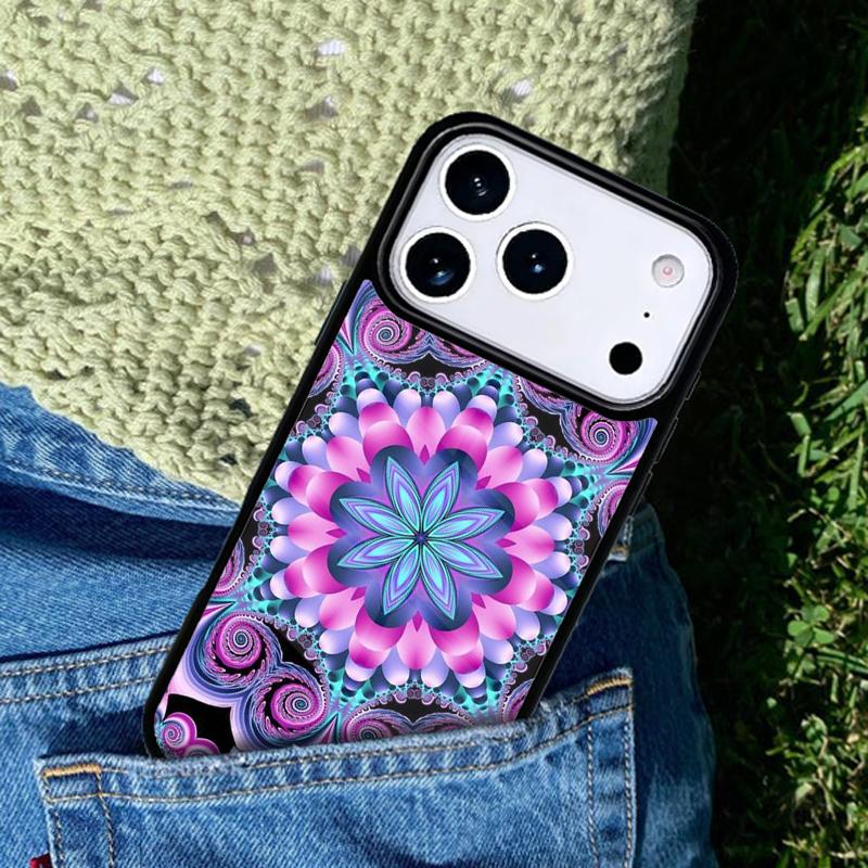 Mandala Flower Totem Soft Mobile Phone Case Compatible with IPhone 17 16 15 14 13 12 11Pro Max 17 Air Cover