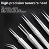 6Pcs/Set Stainless Steel Tweezers: Industrial Precision Repair Tool with Bent&Straight Tips, Ideal for Professional Repairs&DIY